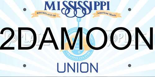2DAMOON Mississippi License Plate