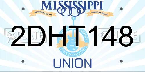 2DHT148 Mississippi License Plate