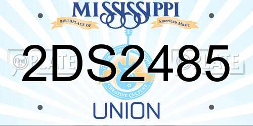 2DS2485 Mississippi License Plate