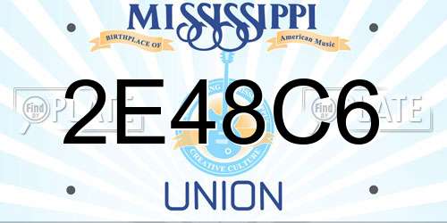 2E48C6 Mississippi License Plate