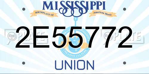 2E55772 Mississippi License Plate