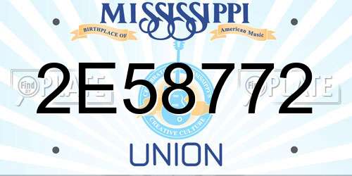 2E58772 Mississippi License Plate
