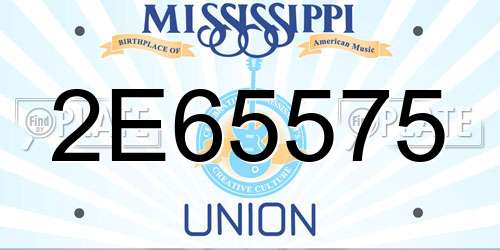 2E65575 Mississippi License Plate