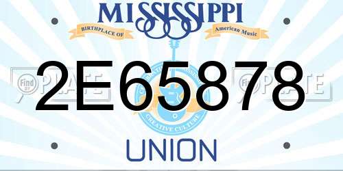 2E65878 Mississippi License Plate