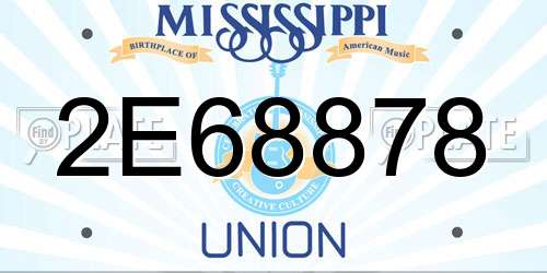2E68878 Mississippi License Plate