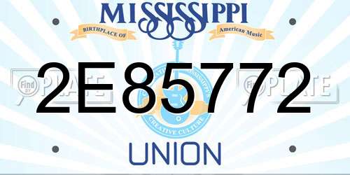 2E85772 Mississippi License Plate