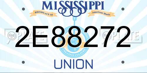 2E88272 Mississippi License Plate