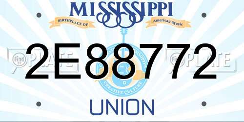 2E88772 Mississippi License Plate
