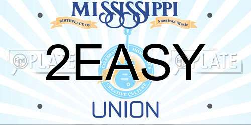2EASY Mississippi License Plate