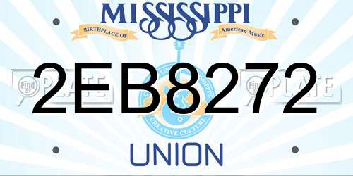 2EB8272 Mississippi License Plate