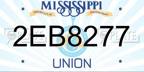 2EB8277 Mississippi License Plate