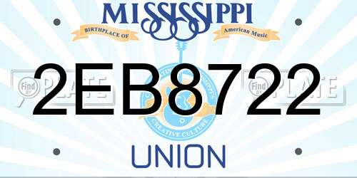2EB8722 Mississippi License Plate