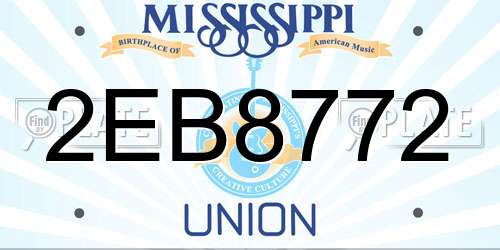 2EB8772 Mississippi License Plate