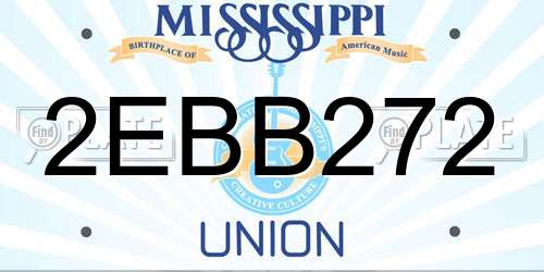 2EBB272 Mississippi License Plate