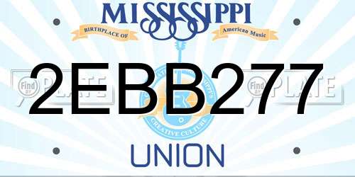 2EBB277 Mississippi License Plate