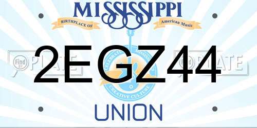 2EGZ44 Mississippi License Plate