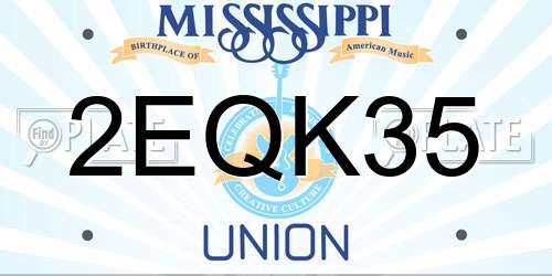 2EQK35 Mississippi License Plate