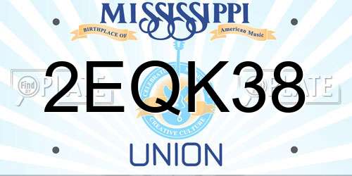 2EQK38 Mississippi License Plate