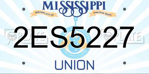 2ES5227 Mississippi License Plate