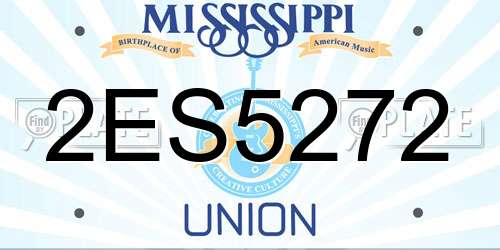 2ES5272 Mississippi License Plate