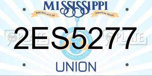 2ES5277 Mississippi License Plate