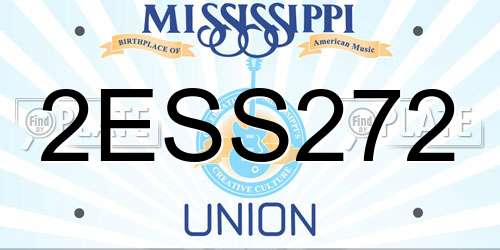 2ESS272 Mississippi License Plate