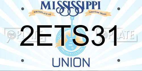 2ETS31 Mississippi License Plate
