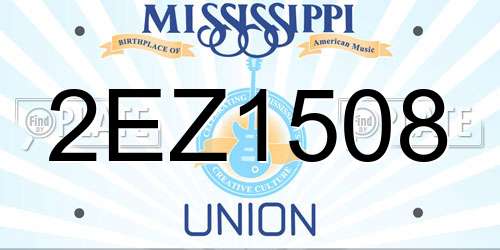 2EZ1508 Mississippi License Plate