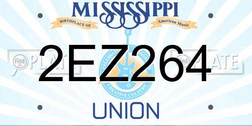 2EZ264 Mississippi License Plate