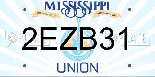 2EZB31 Mississippi License Plate