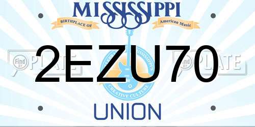 2EZU70 Mississippi License Plate