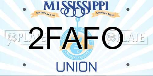 2FAFO Mississippi License Plate