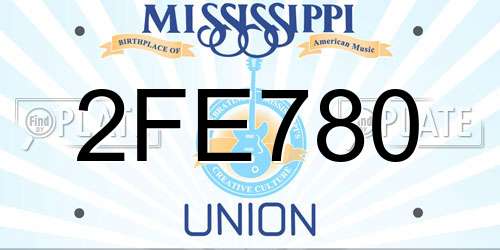 2FE780 Mississippi License Plate