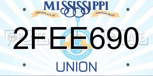 2FEE690 Mississippi License Plate