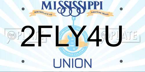 2FLY4U Mississippi License Plate