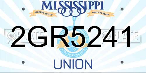 2GR5241 Mississippi License Plate