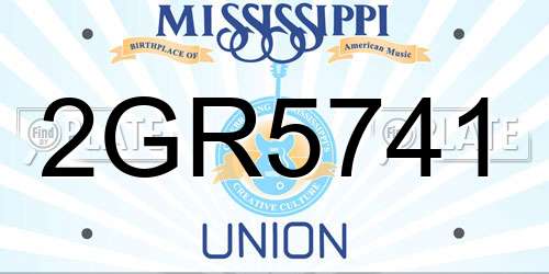 2GR5741 Mississippi License Plate