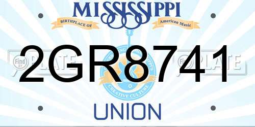 2GR8741 Mississippi License Plate