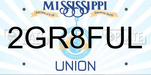 2GR8FUL Mississippi License Plate