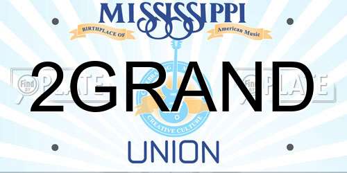 2GRAND Mississippi License Plate