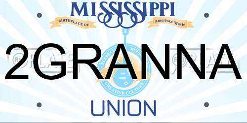 2GRANNA Mississippi License Plate