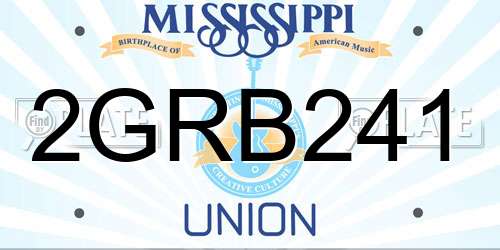 2GRB241 Mississippi License Plate