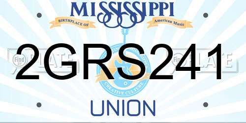 2GRS241 Mississippi License Plate
