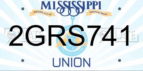 2GRS741 Mississippi License Plate