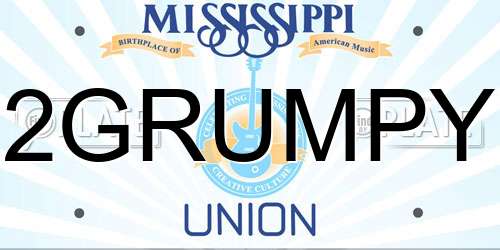 2GRUMPY Mississippi License Plate