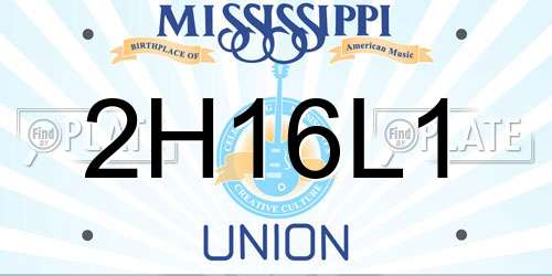 2H16L1 Mississippi License Plate
