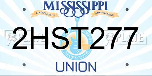 2HST277 Mississippi License Plate