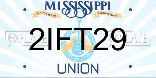 2IFT29 Mississippi License Plate