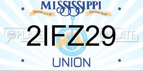2IFZ29 Mississippi License Plate