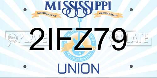 2IFZ79 Mississippi License Plate